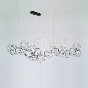 Lucciola 21  lampada a sospensione, cromato nero led 3000k 100,8w, ...
