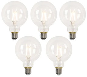 Set di 5 Lampadine LED Smart E27 G95 4.5W 470lm 2700-6500K