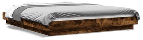 Giroletto Con Luci Led Rovere Fumo 160x200 Cm Legno Multistrato /
