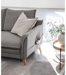 Divano letto angolare grigio (angolo sinistro) Charming Charlie - Miuform