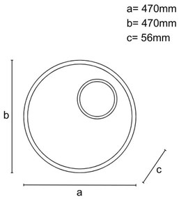 Plafoniera LED dimmerabile LED/65W/230V 3000-6500K marrone + telecomando