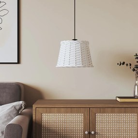 Paralume Da Soffitto Bianco Ø25x17 Cm İn Vimini /