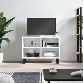 Mobile porta tv bianco lucido 69,5x30x50cm in legno multistrato