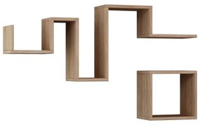 SET 2x Scaffale da parete FOLLOW marrone