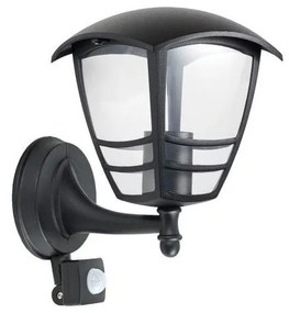 Applique da esterno con sensore TEVIO 1xE27/60W/230V IP54 nero