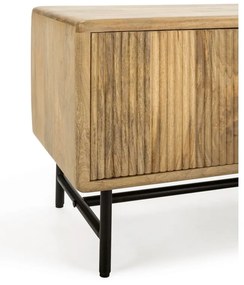 Mobile TV di colore naturale in mango massiccio 145x50x40 cm Mundra – MOME