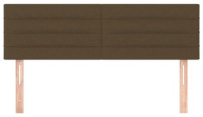 Testiere 2 pz marrone scuro 72x5x78/88 cm in tessuto