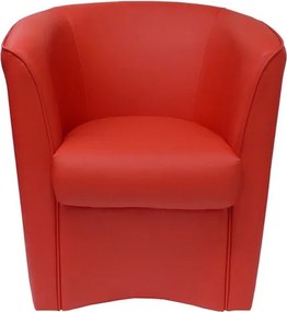 Poltrona Rossa in ecopelle per casa ufficio - Valentina