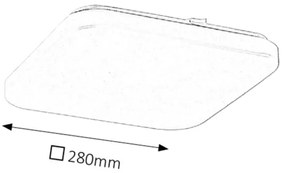 Rabalux 2286 - Plafoniera LED ROB 1xLED/20W/230V quadrato