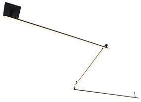 Lampada da soffitto nera 300 cm incl. LED dimmerabile in 3 fasi regolabile - Annuschka