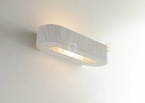 Applique a parete gatsby bianca 2 luci attacco e14 35x7x15cm in ges...