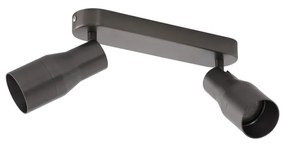 Faretto da soffitto rotondo colore canna di fucile GU10 50 mm 2 luci - Stanley