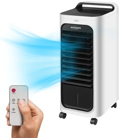 Rinfrescatore Evaporativo Portatile 80W con Timer 7L, Telecomando e Display LED