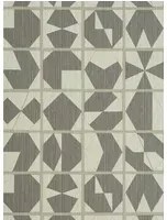 Osborne & Little Carta da parati Kutani Vinyl - Emerald/ Charcoal