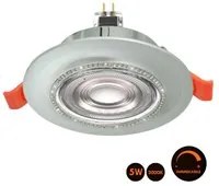 Faretto moderno brillantini incasso tondo 75mm lampada LED 5W MR16 DIMMERABILE 12V GU5.3 luce barca camper cucina RA90 SILVER