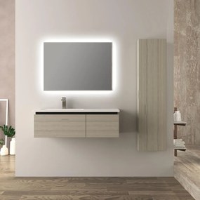 Mobile bagno 100 cm rovere sbiancato Mod. Mono Slide