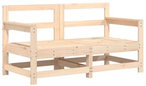 Set salotto da giardino 7 pz in legno massello di pino