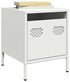 Comodini 2 Pz Bianco 35x39x43,5 Cm İn Acciaio /