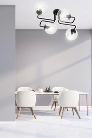 Lampadario da Soffitto BRENDI 4 in acciaio e vetro 4xE14