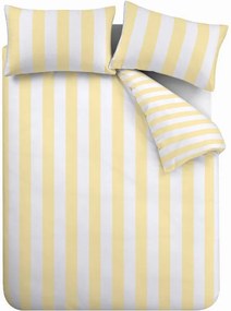 Set copripiumino e federa giallo per letto matrimoniale 3 pezzi 200x200 cm Cove Stripe – Catherine Lansfield