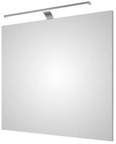 Specchio con illuminazione integrata completo di faretto bagno Solitaire H 70 cm bianco
