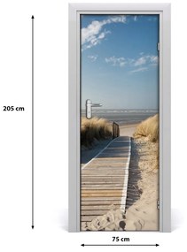 Adesivo per porta Sentiero per la spiaggia 75x205 cm