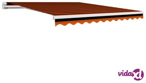 vidaXL Tenda da Sole in Tela Arancione e Marrone 300x250 cm