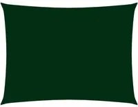 Parasole a Vela Oxford Rettangolare 5x7 m Verde Scuro 135495