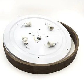 Brilagi - Plafoniera LED CARVALHO 4xE27/60W/230V rovere/noce Ø 57,5 cm