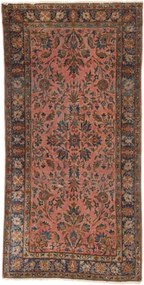 Antik Floreale Rosa Antico Blu Scuro 65x125 Cm