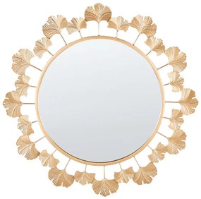 Specchio rotondo metallo oro ø 60 cm CODOLET Beliani