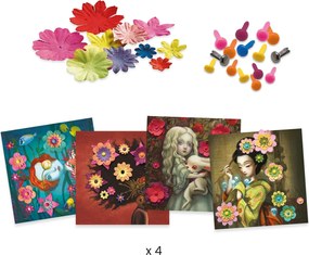 Gioco creativo 3D con fiori di carta