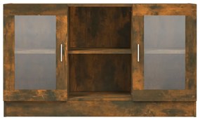 Mobile vetrina rovere fumo 120x30,5x70 cm in legno multistrato