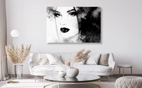 Quadro su tela – Ritratto femminile di moda in bianco e nero