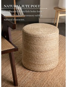 Poggiapiedi di colore naturale Jutta Gold – Hanse Home