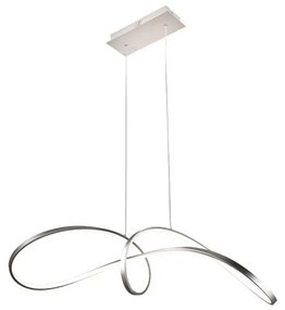 Lampadario LED moderno Even nichel, luce naturale 3075 lumen, NOVECENTO