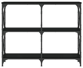 Tavolino Consolle Nero 100x28x80,5 cm in Legno Multistrato