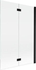 Mexen Mist paratia della doccia a 2 ante destra 120 x 150 cm, trasparente, nero - 8A9-120-002-70-00-P
