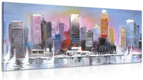 Quadro su tela – Città costiera
