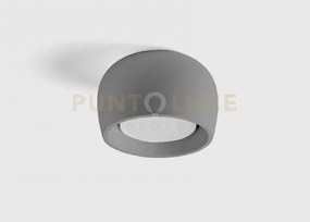 Mysia lampada da soffitto 1 luce grigia ral 7039 in gesso