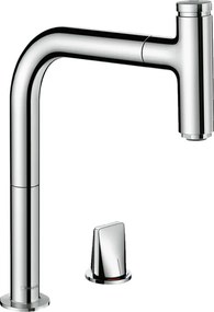 Rubinetteria Cucina 2 Fori 200 Eco Bocca Estraibile 1 Jet Sbox Cromo Hansgrohe Metris Select M71