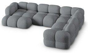 Divano angolare grigio (con penisola a destra/a U) Loretto – Cosmopolitan Design