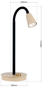 Orion - Lampada da tavolo dimmerabile flessibile DOTTY 1xGU10/10W/230V beige/nero