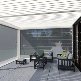 Pergola bioclimatica Ombréa addossata 4x6M in alluminio