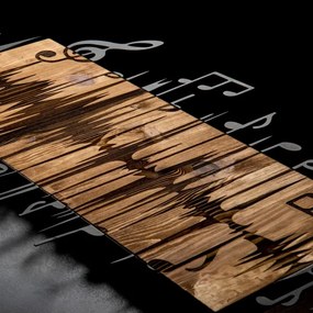 Decorazione da muro 90x47 cm appunti legno/metallo