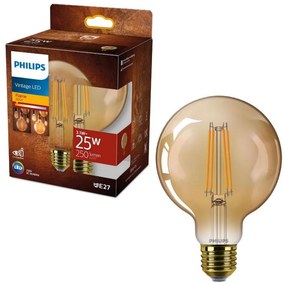 Lampadina LED VINTAGE Philips G95 E27/3,1W/230V 1800K
