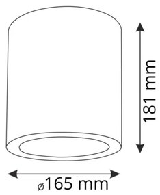 Faretto JUPITER 1xE27/20W/230V diametro 16,5 cm bianco