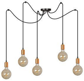 Lampadario a Sospensione SPARK 5 BLACK