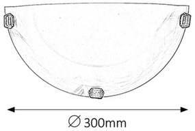 Rabalux 3003 - Applique ALABASTRO 1xE27/60W/230V, vetro alabastrino