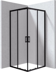 Deante Funkia Evo box doccia 80x80 cm quadrato nero opaca/vetro trasparente KYC_N088P